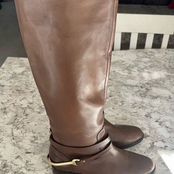 Beautiful Lauren Ralph Lauren Brown Leather Riding Boots Size 8 - Picture 8 of 10
